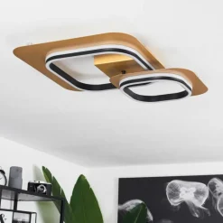 Lampes Dorées-hofstein Plafonnier Huallilemu LED Or, Noir, 1 lumière