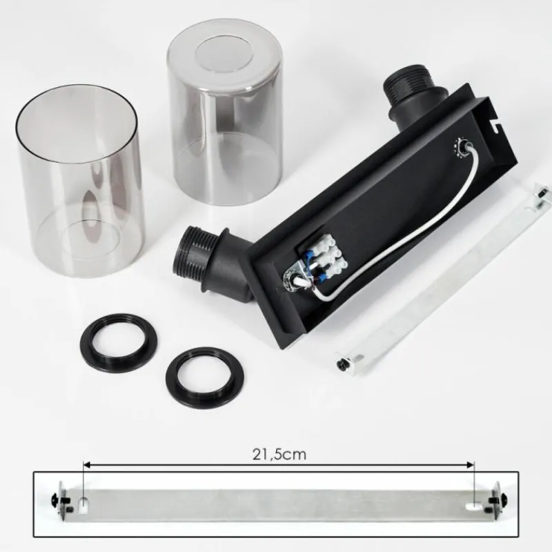 hofstein Plafonnier Hunouri Noir, 2 lumières