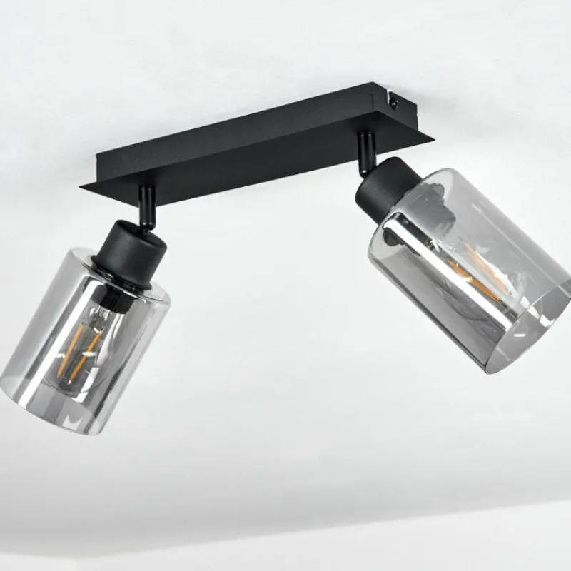 hofstein Plafonnier Hunouri Noir, 2 lumières