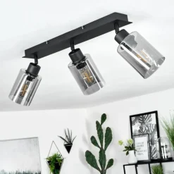 hofstein Plafonnier Hunouri Noir, 3 lumières