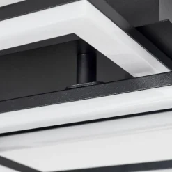 hofstein Plafonnier Hyacinthe LED Noir, 1 lumière, Télécommandes