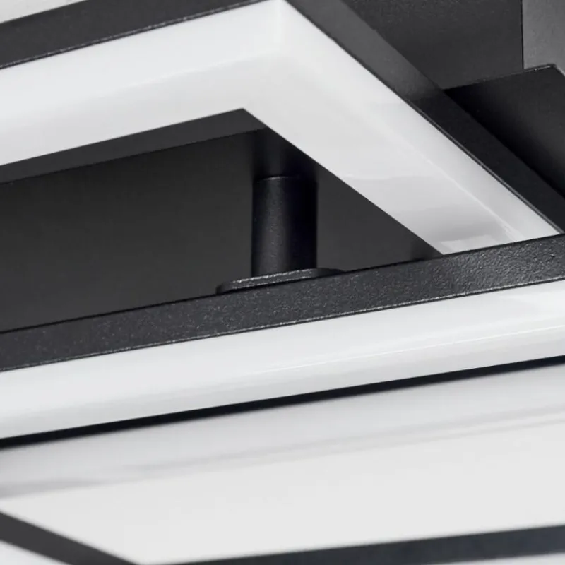 hofstein Plafonnier Hyacinthe LED Noir, 1 lumière, Télécommandes