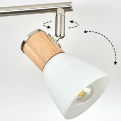 hofstein Plafonnier Icalma Écru, Nickel mat, 4 lumières