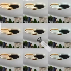 Lampes Dorées-hofstein Plafonnier Ipinco LED Or, Noir, Transparent, 1 lumière, Télécommandes