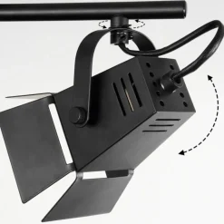 Lampes Industrielles-hofstein Plafonnier Isanay Noir, 2 lumières