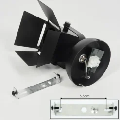 Lampes Industrielles-hofstein Plafonnier Isanay Noir, 1 lumière