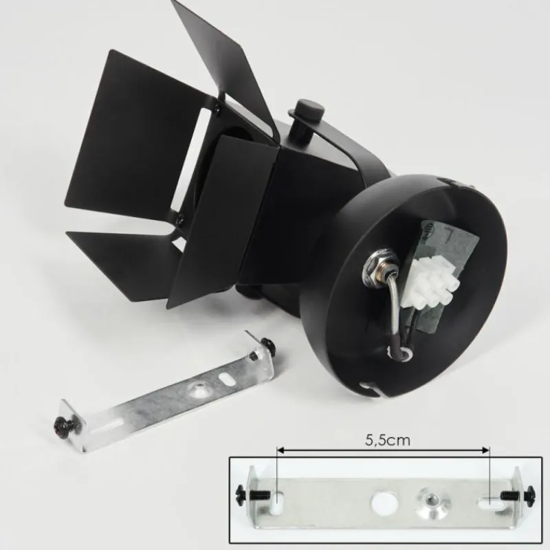 Lampes Industrielles-hofstein Plafonnier Isanay Noir, 1 lumière