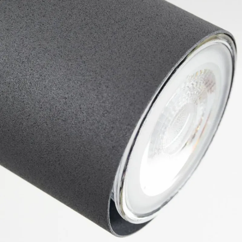 hofstein Plafonnier Javel Anthracite, Couleur bois, 5 lumières