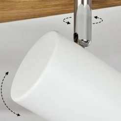 Luminaires Scandinaves-hofstein Plafonnier Javel Brun, Chrome, Couleur bois, 4 lumières