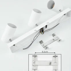 Luminaires Scandinaves-hofstein Plafonnier Javel Chrome, Blanc, 3 lumières