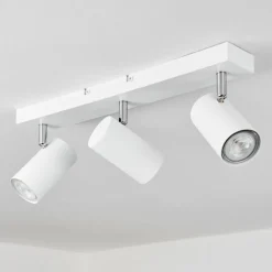 Luminaires Scandinaves-hofstein Plafonnier Javel Chrome, Blanc, 3 lumières