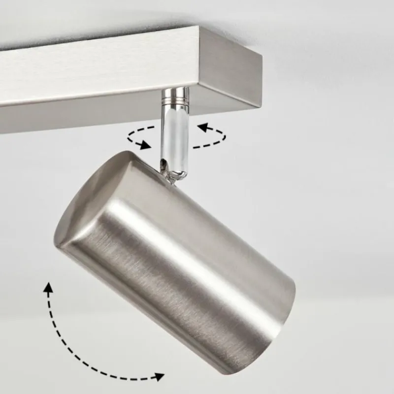 hofstein Plafonnier Javel Chrome, Nickel mat, 5 lumières