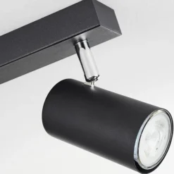 hofstein Plafonnier Javel Chrome, Noir, 5 lumières