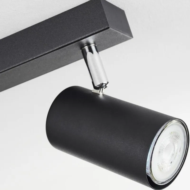 hofstein Plafonnier Javel Chrome, Noir, 5 lumières