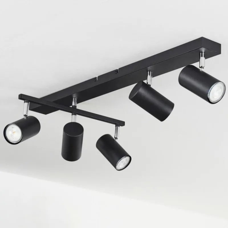 hofstein Plafonnier Javel Chrome, Noir, 5 lumières