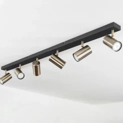 hofstein Plafonnier Javel Chrome, Noir, 6 lumières* Spots Et Projecteurs