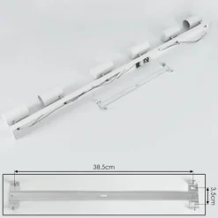hofstein Plafonnier Javel Chrome, Blanc, 6 lumières