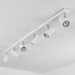 hofstein Plafonnier Javel Chrome, Blanc, 6 lumières