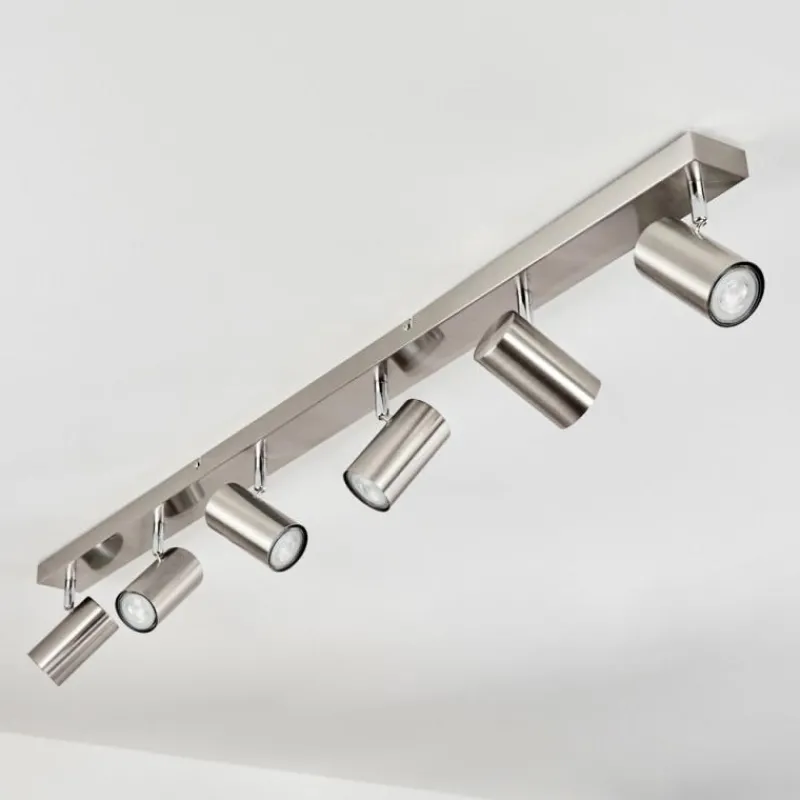 hofstein Plafonnier Javel Nickel mat, 6 lumières