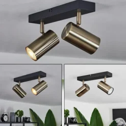 hofstein Plafonnier Javel Noir, 2 lumières