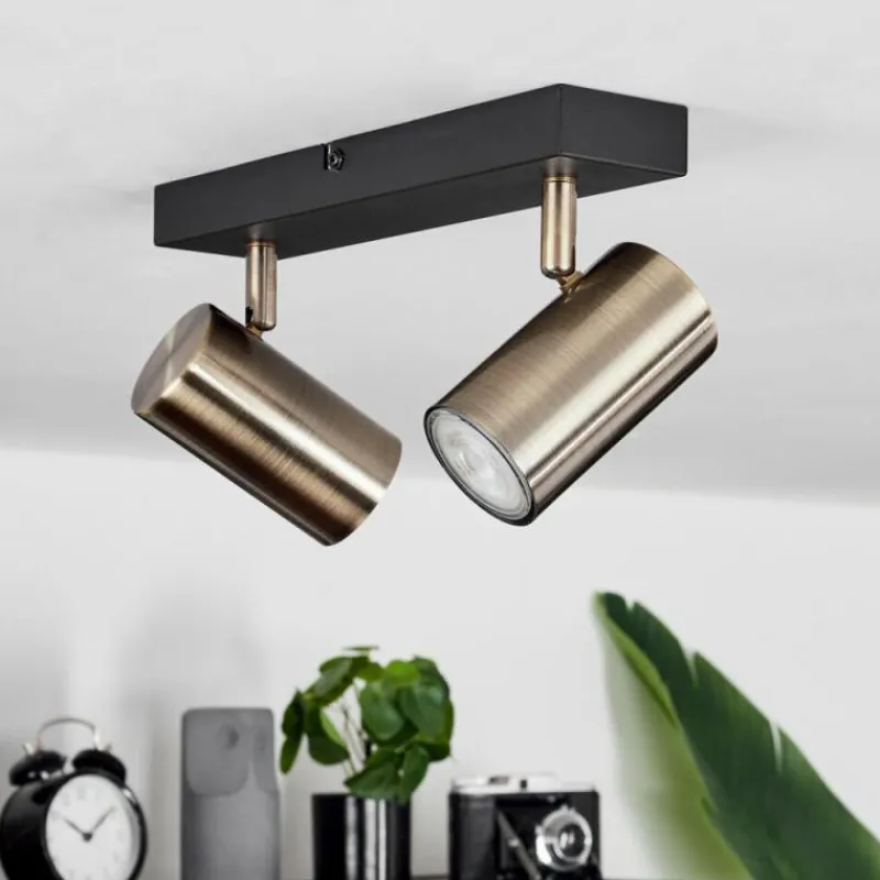 hofstein Plafonnier Javel Noir, 2 lumières