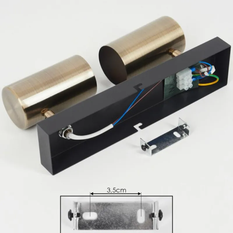 hofstein Plafonnier Javel Noir, 2 lumières