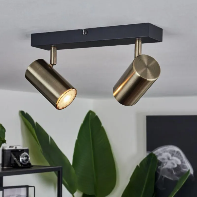 hofstein Plafonnier Javel Noir, 2 lumières