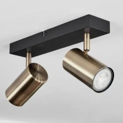 hofstein Plafonnier Javel Noir, 2 lumières