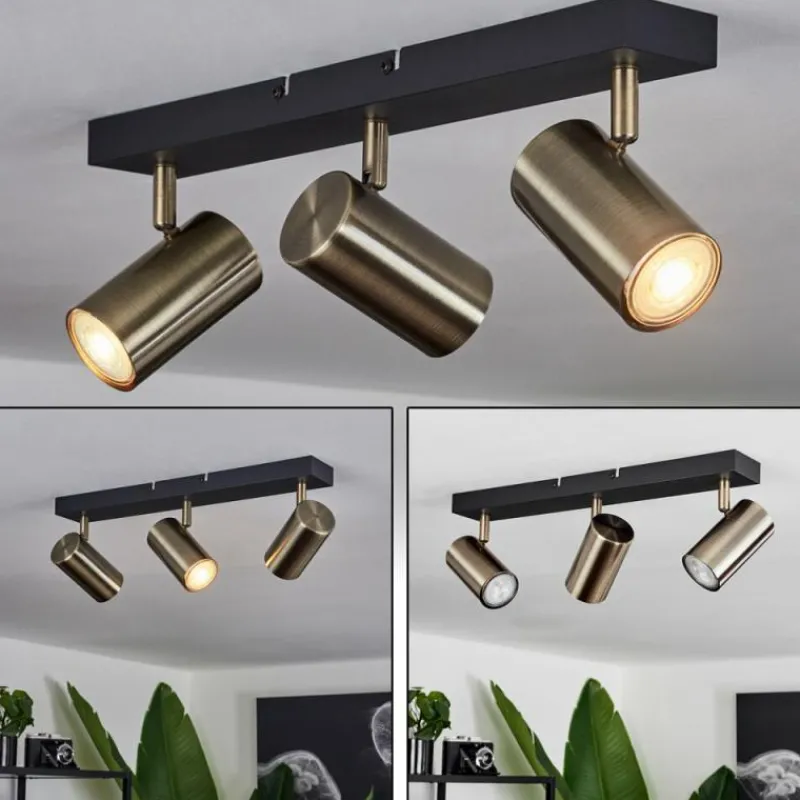 hofstein Plafonnier Javel Noir, 3 lumières