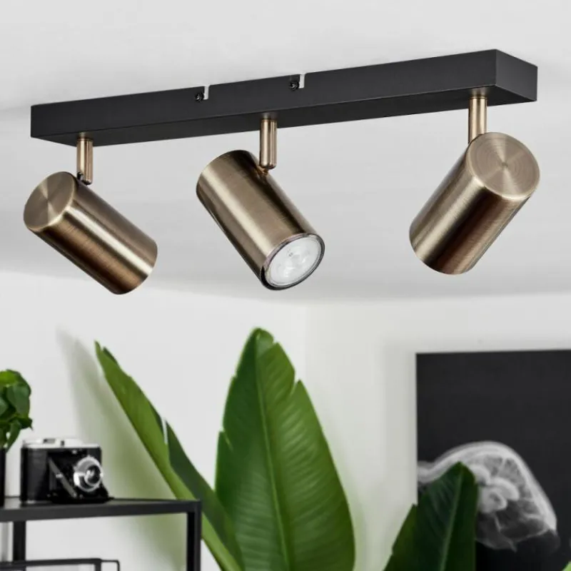 hofstein Plafonnier Javel Noir, 3 lumières