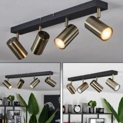 hofstein Plafonnier Javel Noir, 4 lumières