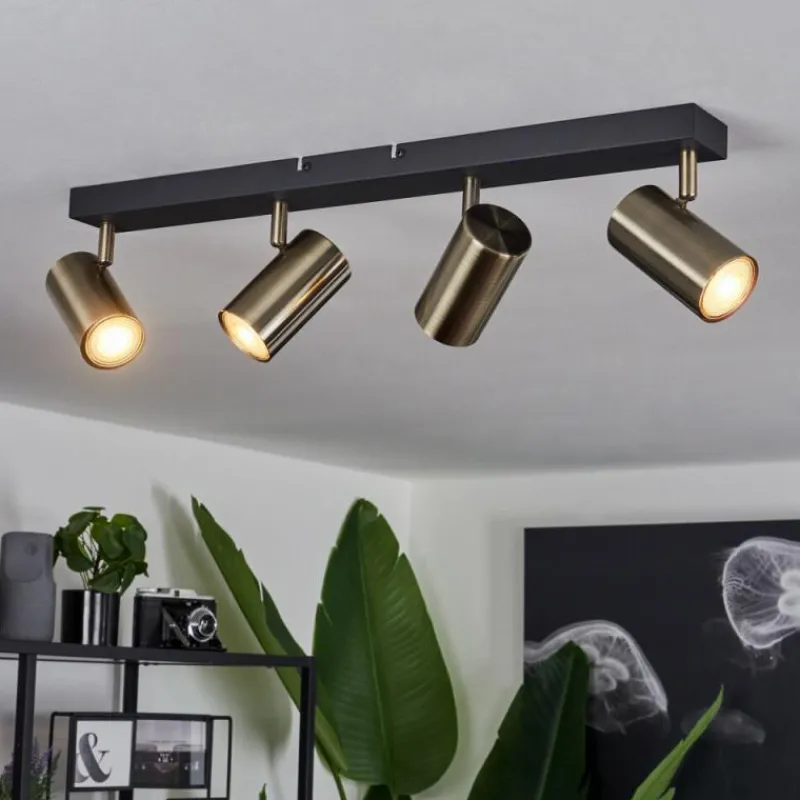 hofstein Plafonnier Javel Noir, 4 lumières