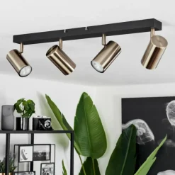 hofstein Plafonnier Javel Noir, 4 lumières