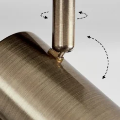 Lampes Industrielles-hofstein Plafonnier Javel Vieux laiton, Noir, 5 lumières