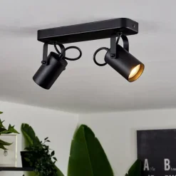 hofstein Plafonnier Kergus Noir, 2 lumières