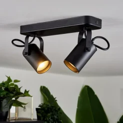 hofstein Plafonnier Kergus Noir, 2 lumières