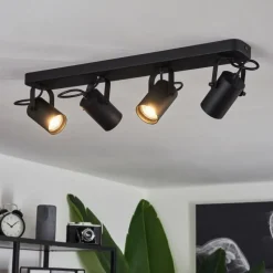 hofstein Plafonnier Kergus Noir, 4 lumières