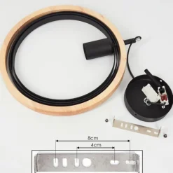 Luminaires Scandinaves-hofstein Plafonnier Kintore Bois clair, Noir, 1 lumière