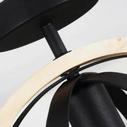 Luminaires Scandinaves-hofstein Plafonnier Kintore Bois clair, Noir, 1 lumière