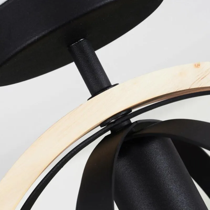 Luminaires Scandinaves-hofstein Plafonnier Kintore Bois clair, Noir, 1 lumière