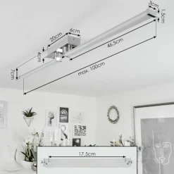 hofstein Plafonnier Kudus LED Chrome, 1 lumière