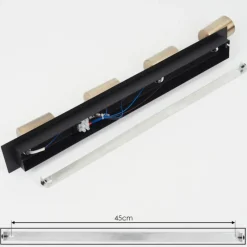 Lampes Industrielles-hofstein Plafonnier Laharie Vieux laiton, Noir, 4 lumières