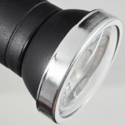 hofstein Plafonnier Lanrigan LED Chrome, Noir, 1 lumière