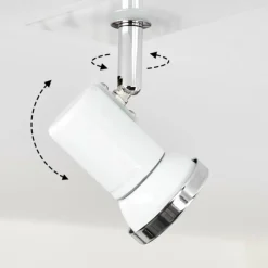 hofstein Plafonnier Lanrigan LED Chrome, Blanc, 3 lumières