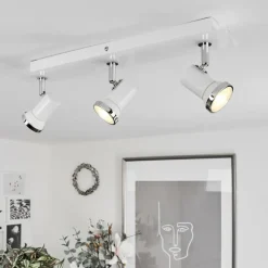 hofstein Plafonnier Lanrigan LED Chrome, Blanc, 3 lumières