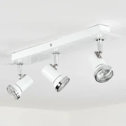 hofstein Plafonnier Lanrigan LED Chrome, Blanc, 3 lumières