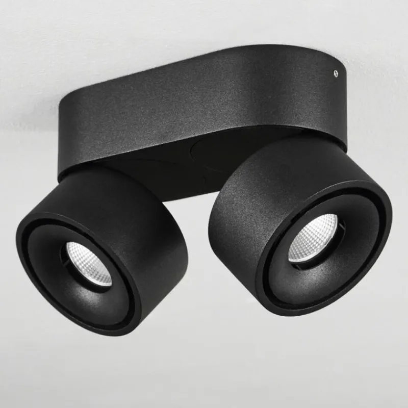 hofstein Plafonnier Laonsana LED Noir, 2 lumières