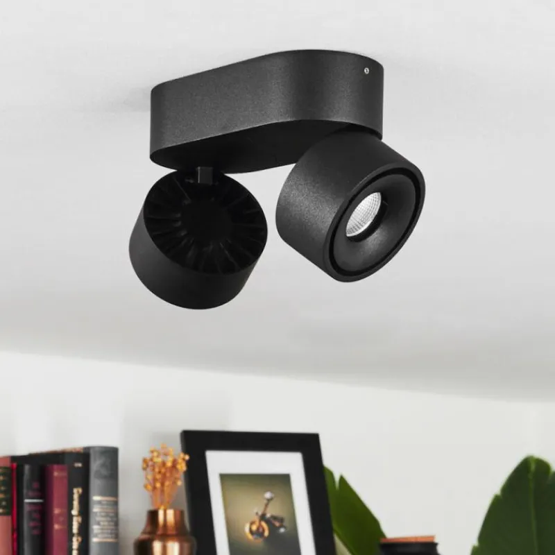 hofstein Plafonnier Laonsana LED Noir, 2 lumières