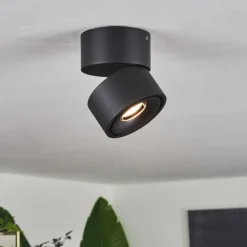 hofstein Plafonnier Laonsana LED Noir, 1 lumière* Éclairage Led
