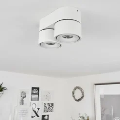 hofstein Plafonnier Laonsana LED Noir, Blanc, 2 lumières